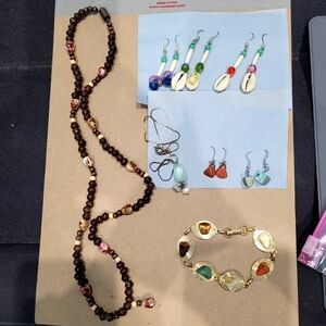 Elegant Brown and Gold Beaded Necklace